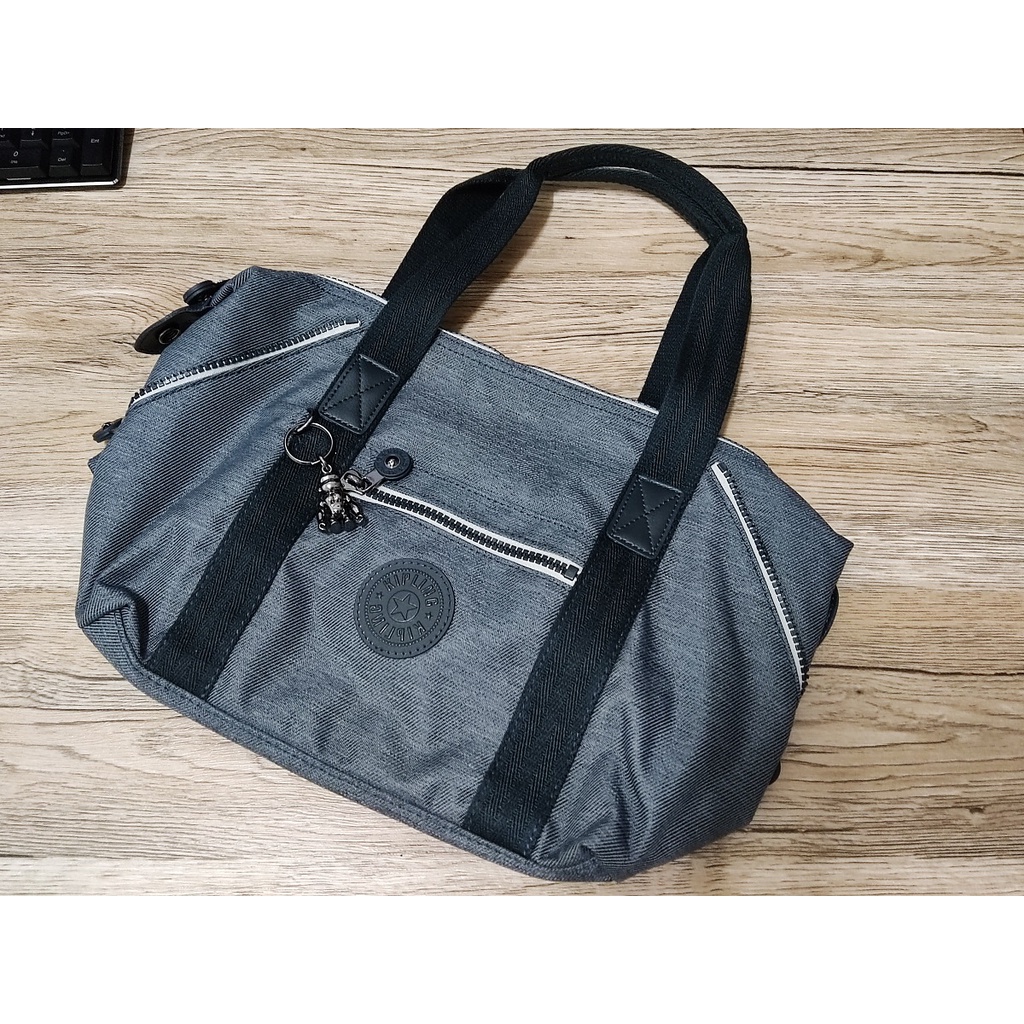 Kipling 沉穩丹寧灰手提側背包 Art Mini 斷捨離極簡出清 蝦皮購物