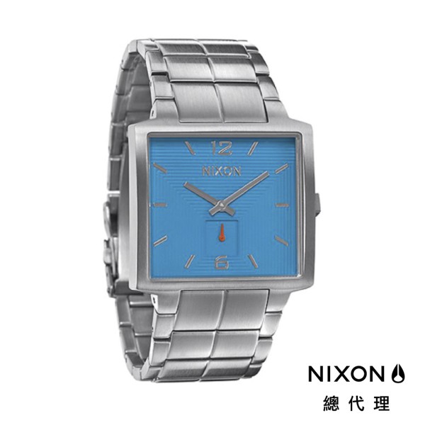 NIXON DISTRICT 正裝裱 方形錶 天藍 銀錶 鋼錶帶 手錶 男錶 女錶 潮人裝備 潮人態度 禮物首選