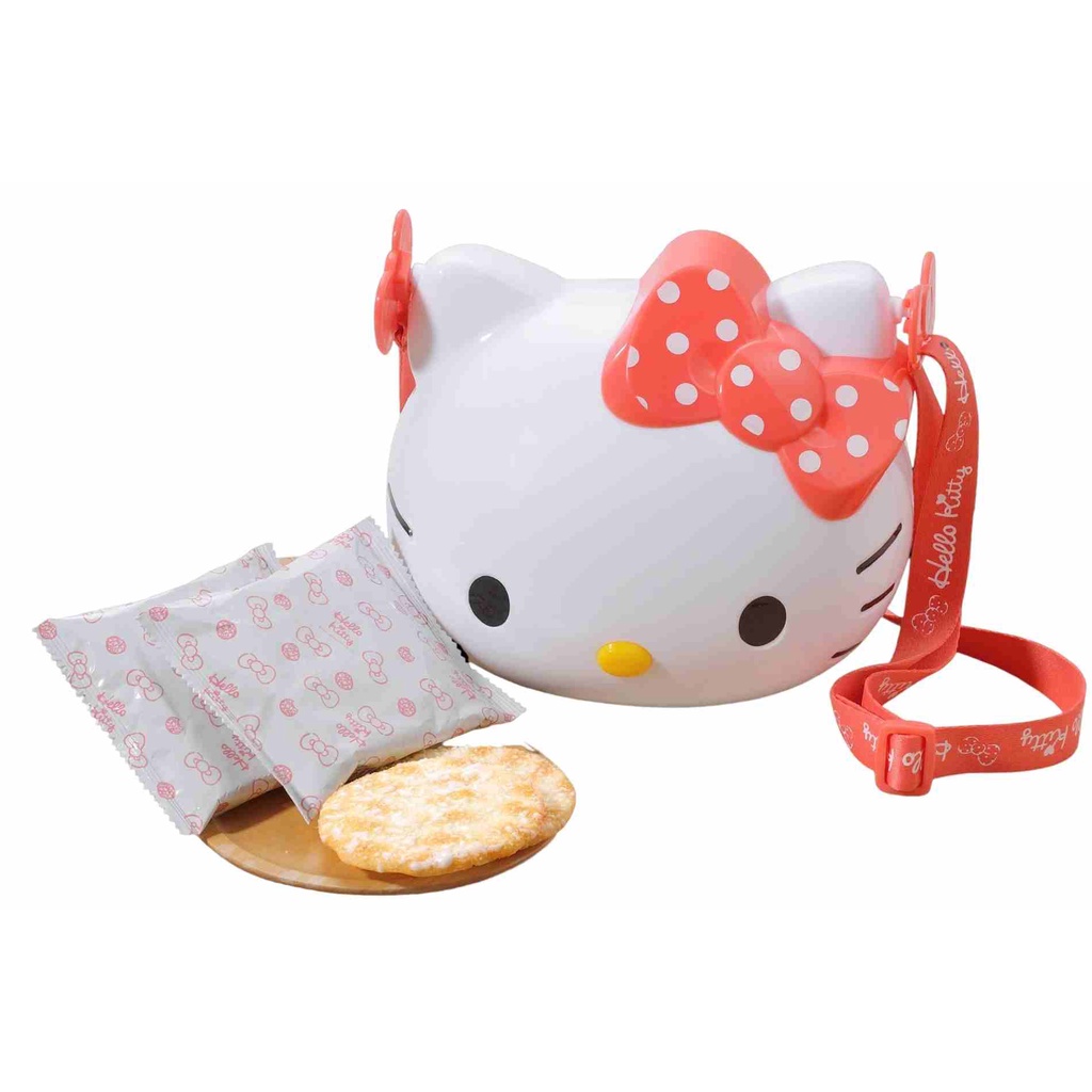 【現貨】Hello Kitty雪米餅造型筒點點紅禮盒三麗鷗九利臻米餅