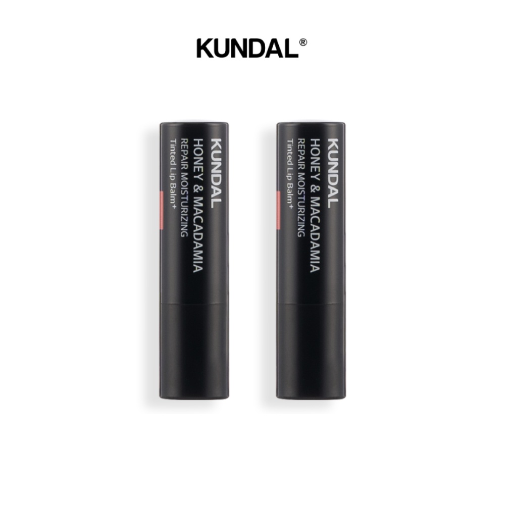韓國 KUNDAL昆黛爾 蜂蜜&澳洲堅果 潤色護唇膏 (2支)