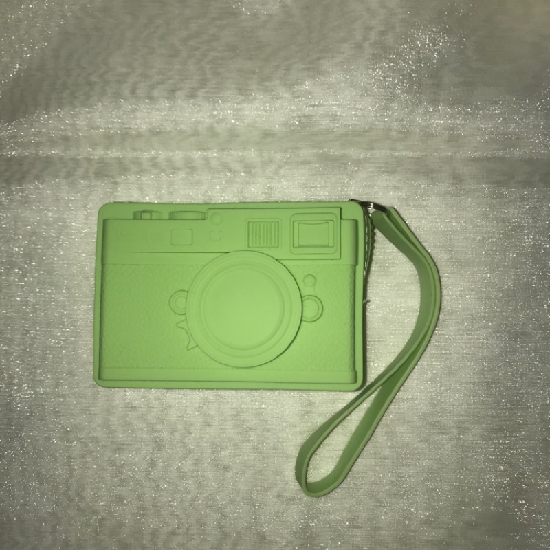 綠色造型相機零錢包 收納包 矽膠