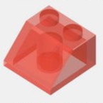 LEGO 樂高 零件 3039 透明紅色 斜角 45° 2x2 6227 35277 4118889