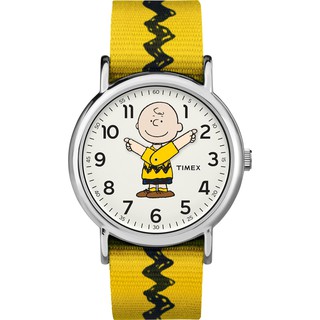 【TIMEX】天美時 x SNOOPY 限量聯名系列查理布朗手錶 (黃 TXTW2R41100)