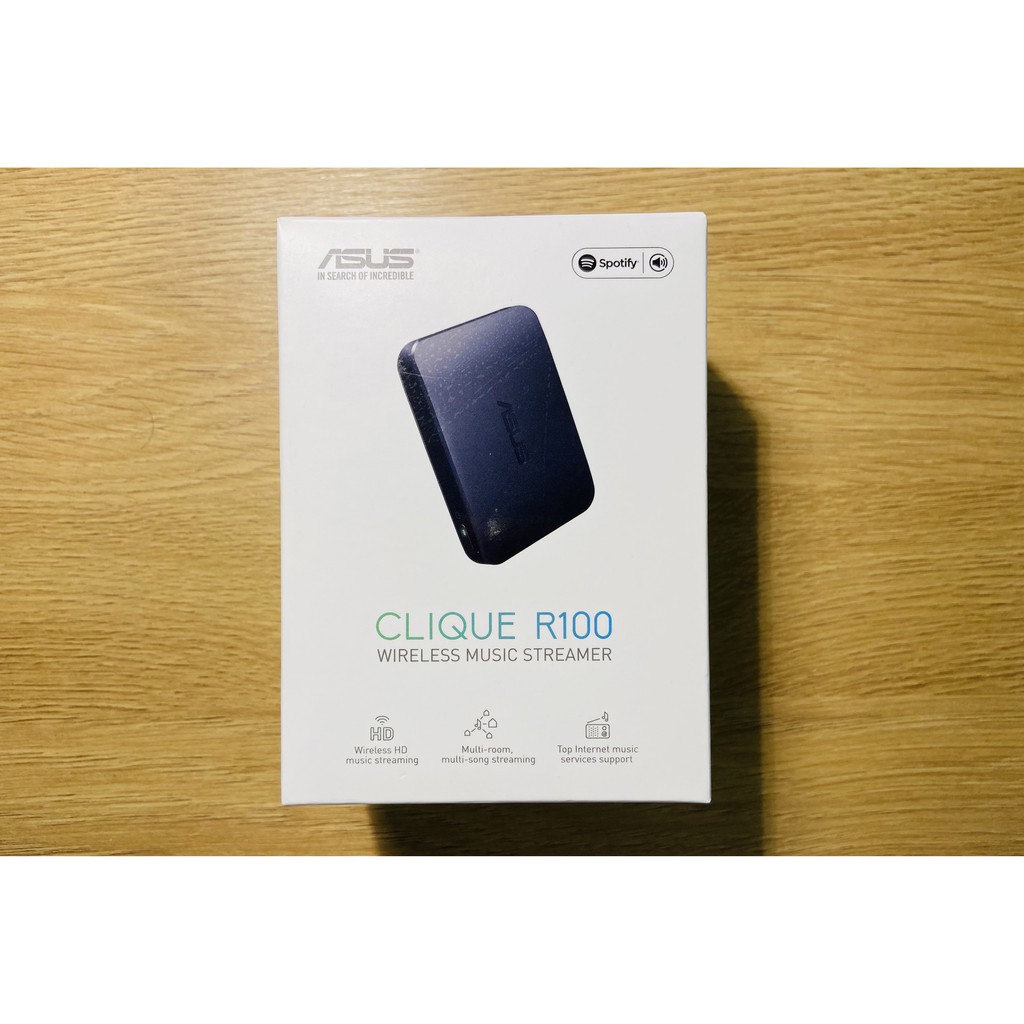 【華碩ASUS】Clique R100無線音樂串流器 9成新 非台灣貨 無台灣電源變壓器