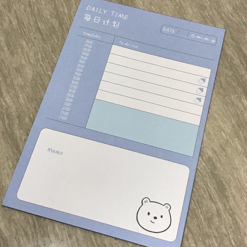 現貨可愛動物計劃表日計畫週計劃日程表時間管理 蝦皮購物