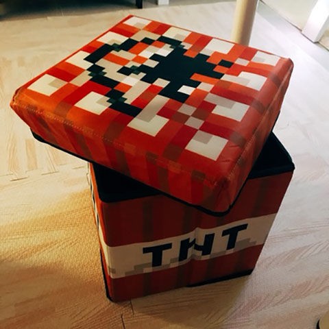 我的世界游戲周邊minecraft玩具陷阱箱多功能收納凳儲物箱收納箱 蝦皮購物