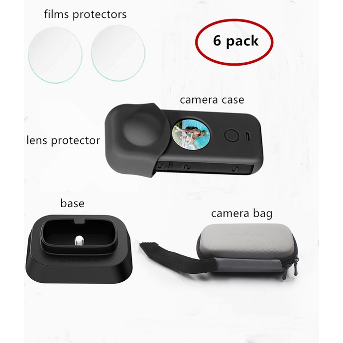 用於 Insta360 ONE x 2 相機的附件套件, 一個 X2 便攜包收納袋鏡頭蓋鋼化玻璃膜保護膜