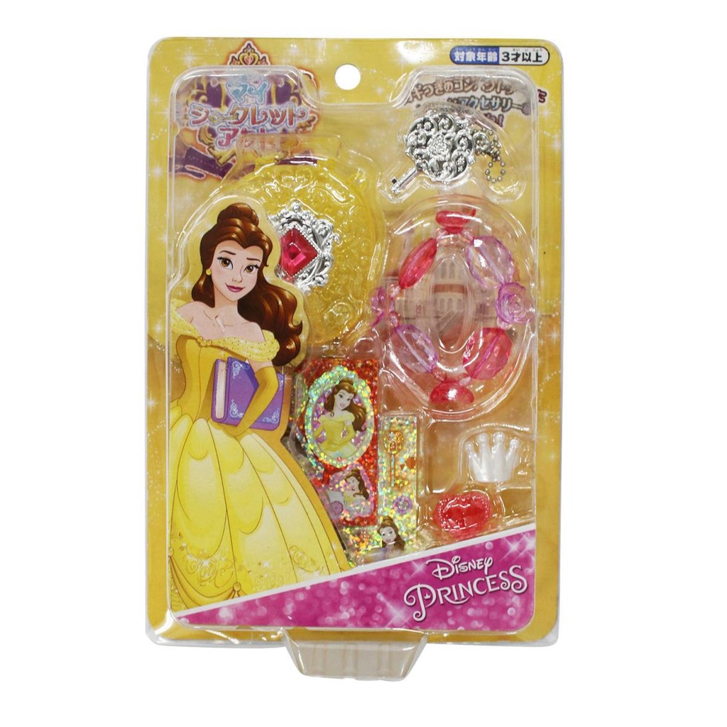 未公開 迪士尼 美女與野獸 貝兒 公主 香水寶盒飾品組 現貨代理