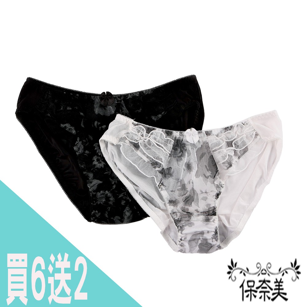 【保奈美】玫瑰夢幻蕾絲網紗內褲(買6件送2件組)