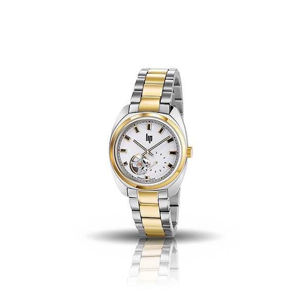 【lip】General De Gaulle時尚鋼帶機械腕錶-雙色金(小)/671336/台灣總代理公司貨享半年保固