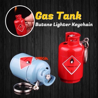 【MEGA】免運 美國熱銷 瓦斯桶打火機 充氣式打火機 造型打火機 煤氣桶 明火 打火機 鑰匙圈 Lighter