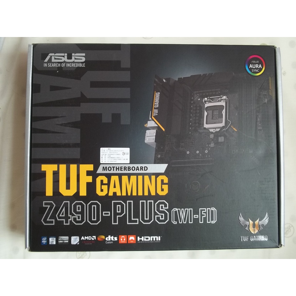 asus 華碩 Tuf gaming z490-plus wifi 全新品  主機板  z590 b560