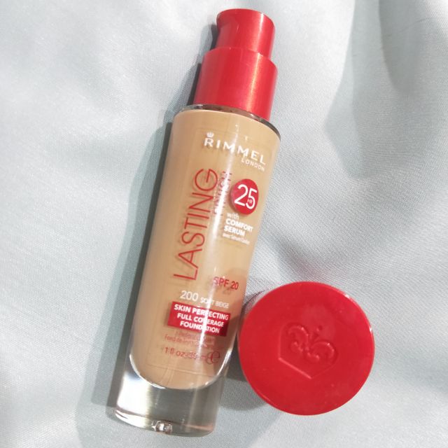 Rimmel Lasting Finish Foundation 礦物質25小時持久粉底液 紅蓋 英國版 有壓頭