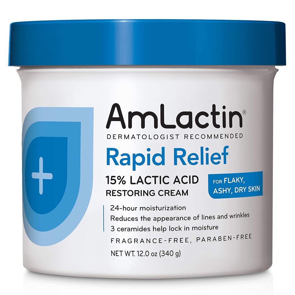 AmLactin ： New Rapid Relief  24h快速緩解修護霜 鱗狀肌膚 手背效果佳（藍罐 ）