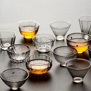 耐熱玻璃茶杯家用透明杯子功夫茶具創意日式主人杯單杯酒杯