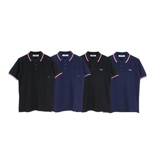 NOLIMIT 口袋/ LOGO POLO SHIRT 黑 / 深藍