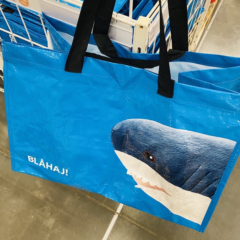 🇸🇪 鯊魚購物袋 🛍️ ikea環保購物袋 藍色 鯊魚 提袋