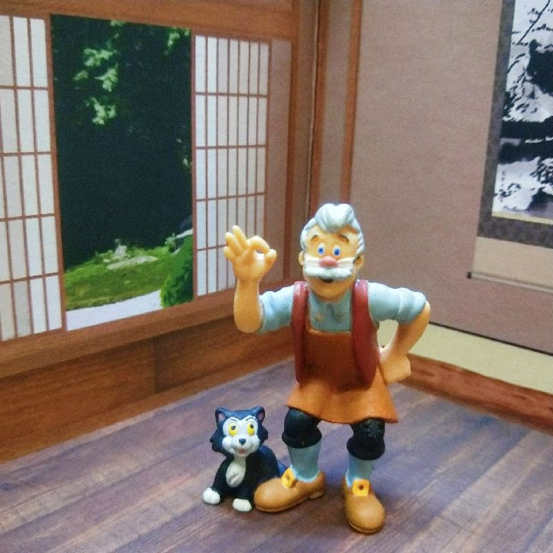 迪士尼 木偶奇遇記 小木偶 皮諾丘 木匠爺爺 黑貓 玩具 公仔 擺飾