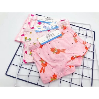 【YOYO精品屋】現貨❣️2條裝 透氣洞洞 兒童內褲 女童莫代爾平角褲 女孩幼兒四角褲 中大童內褲卡通圖