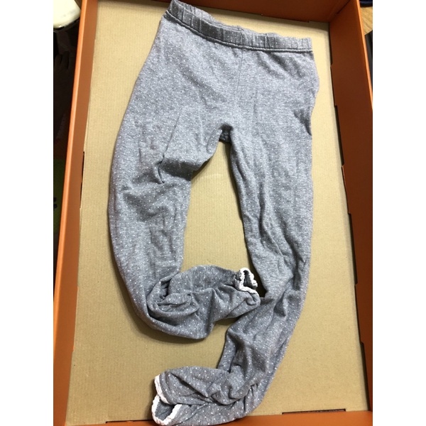 &lt;二手童裝&gt;日本西松屋淺灰色白點點薄長 褲(尺碼約120CM)
