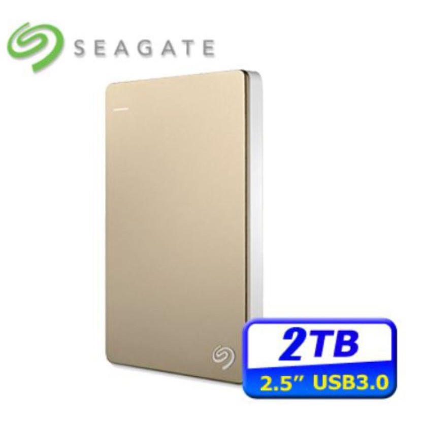 全新Seagate 希捷 Backup Plus Slim 2TB 2.5吋外接式硬碟(代理商公司貨-金色)