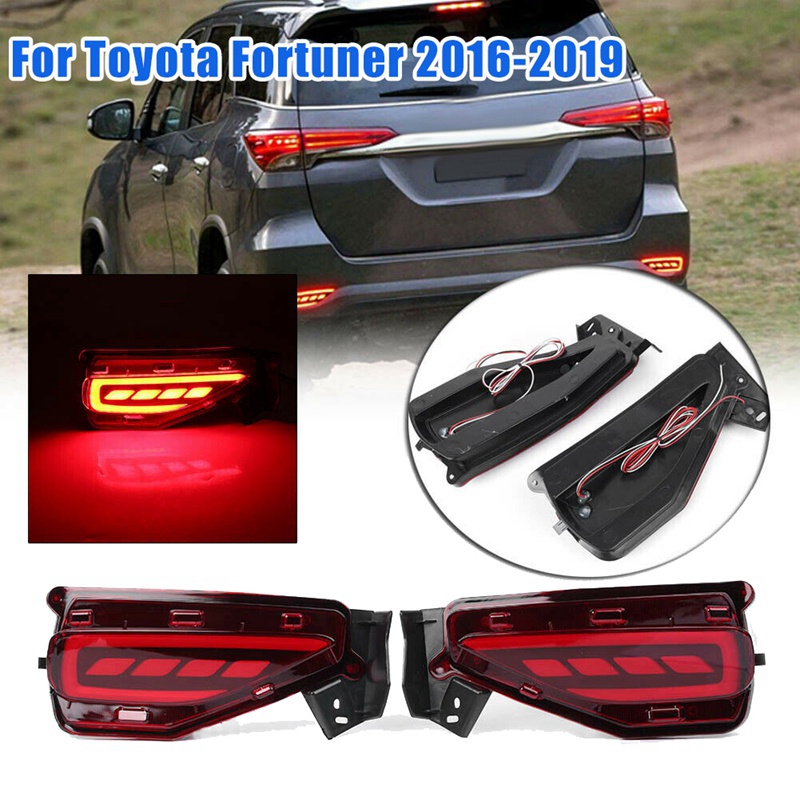 豐田 適用於 Toyota Fortuner 2016-2019 LED 後保險槓霧燈剎車燈