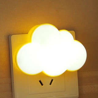 臺灣現貨-雲朵造型燈 3LED 光控小夜燈 光感 自動感應 非人體感應 光控型 自動開關 省電LED燈 光控燈