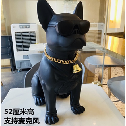 【新品特惠】鬥牛犬低音炮法鬥狗音響車載擺件狗頭藍牙音箱男朋友七夕生日禮物