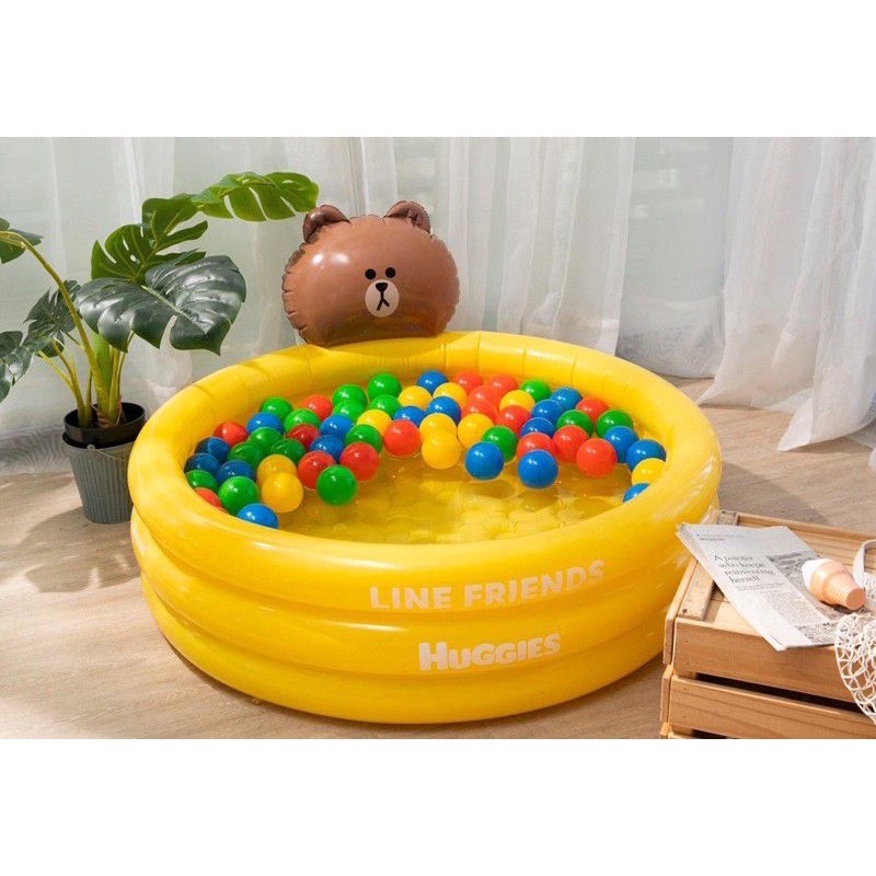 【全新】好奇 HUGGIES 熊大沁夏游泳池 球池
