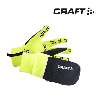 CRAFT 瑞典 2in1 可觸控 防風手套 輕量 彈性 戶外 安全反光條 自行車 馬拉松 1903014-2851