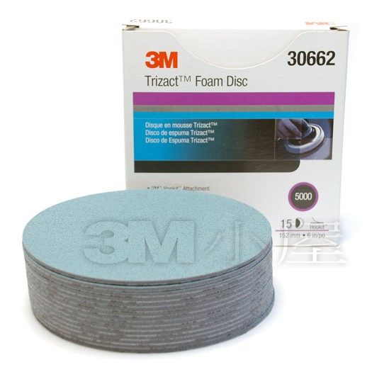 &lt;蝦皮3M&gt;3M Trizac-TM-Foam  DISC-3M金字塔型3-6英吋 5000番 砂紙/乾、溼研磨兩用