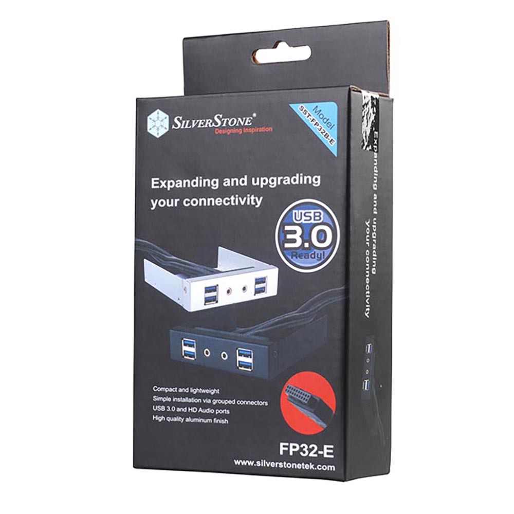 SilverStone銀欣3.5吋USB3.0擴充槽FP32B-E 廠商直送