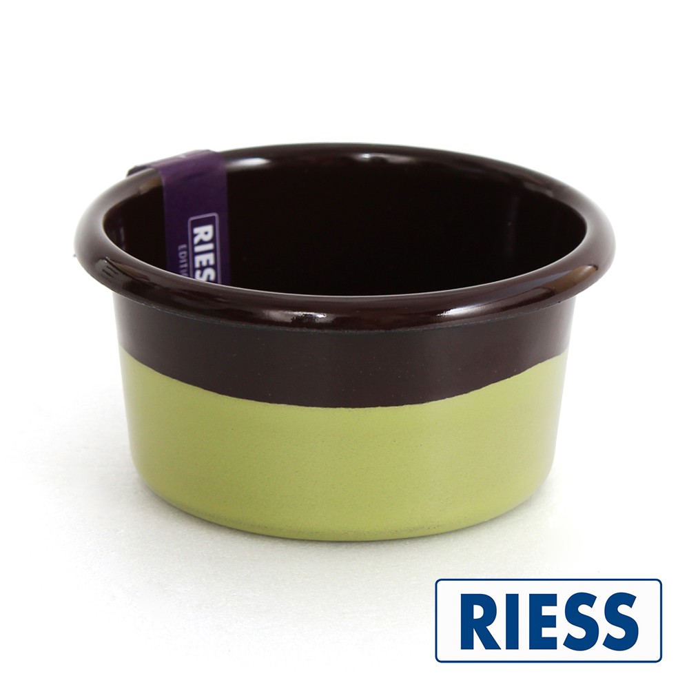 【Riess】奧地利手工拼色琺瑯瑪芬烤杯(開心果巧克力)《泡泡生活》