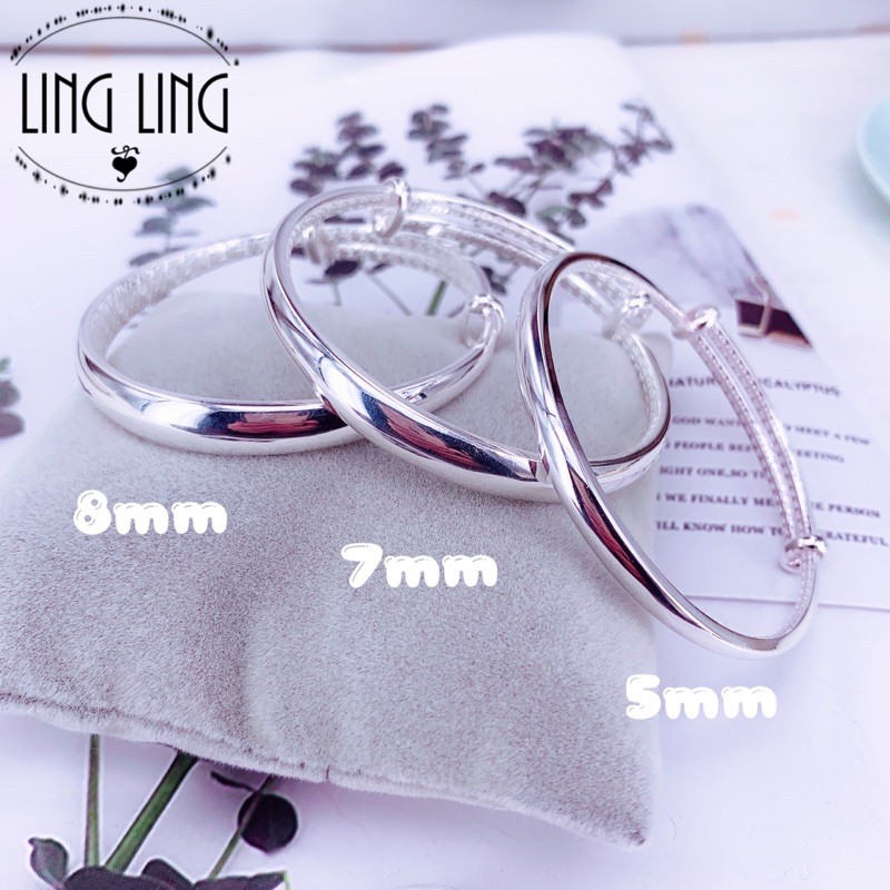 現貨 香港正生銀飾 外弧形設計光面內福字純銀推拉式手環足銀999 素環 蝦皮購物