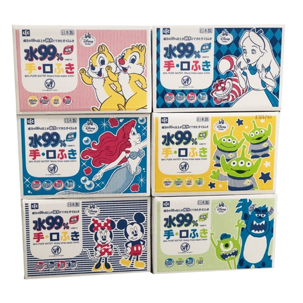日本公司貨 合法平輸進口 Lec迪士尼99 純水濕紙巾手口用60抽 包1箱 可宅配 可超取 蝦皮購物