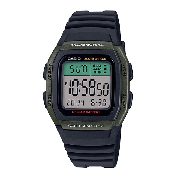 【CASIO】卡西歐 十年電池 超耐用復古電子錶 W-96H-3A 防水50米 台灣卡西歐保固一年