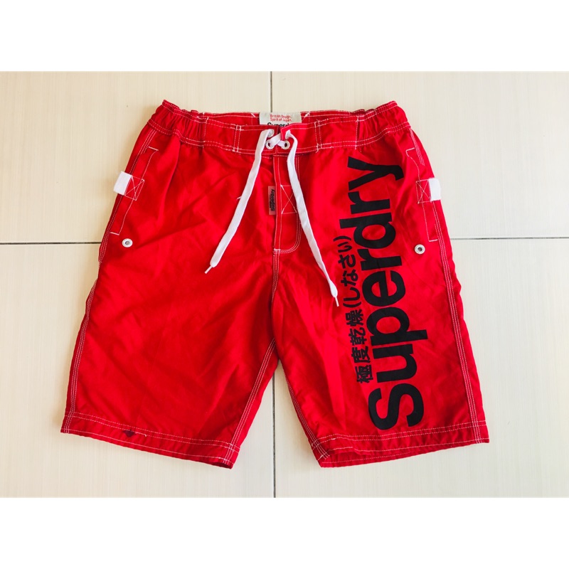 專櫃購入 極度乾燥 Superdry Board Shorts 沙灘褲 泳褲 衝浪褲 海灘褲 短褲 紅 精選特價代購款