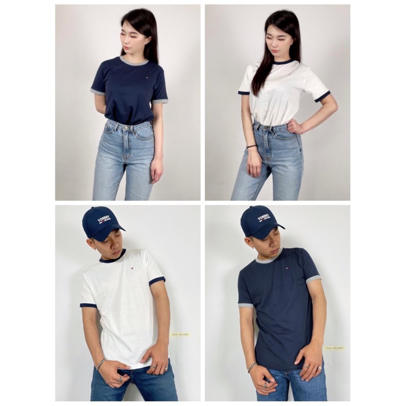 【New START精品服飾-員林】Tommy Hilfiger 青年版 滾邊 素T 短袖T恤 短T