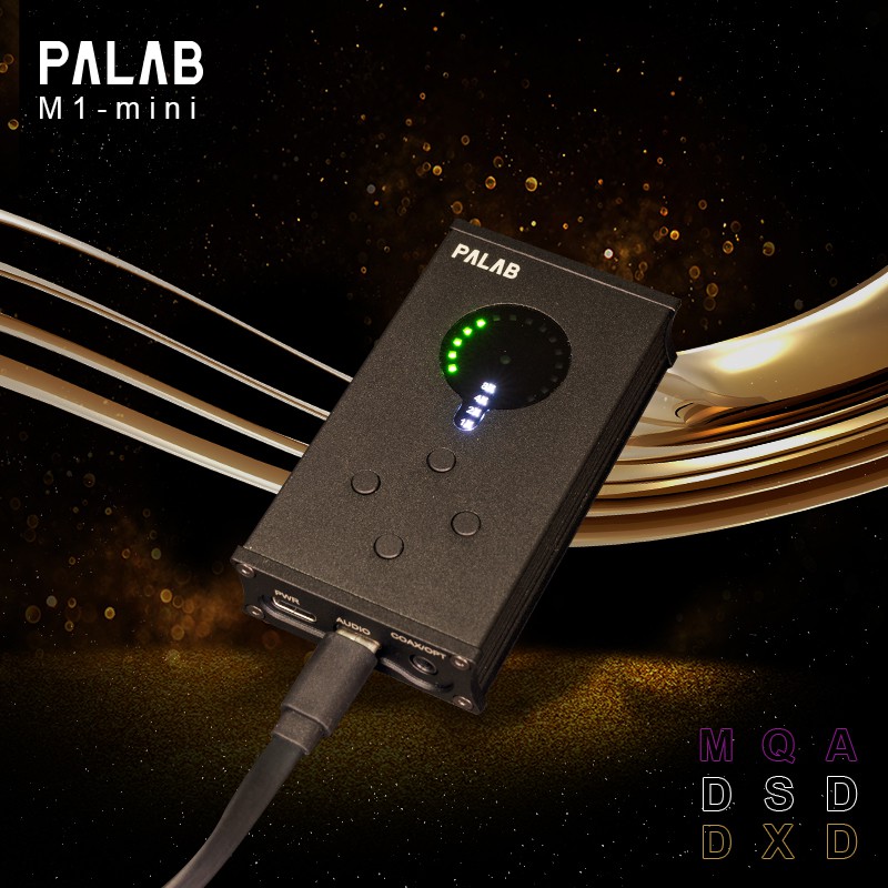 PALAB M1-Mini 隨身平衡解碼器 DAC 小尾巴 MQA全解 光纖/同軸 3.5/4.4 平衡輸出 公司貨