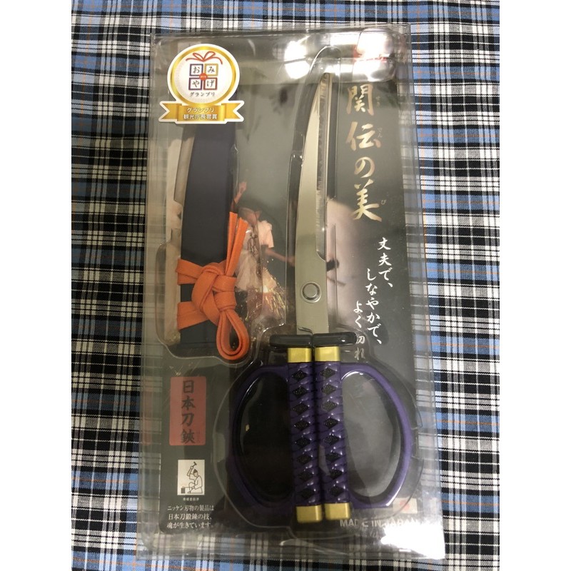 NIKKEN 日本武士刀造型文具剪刀-黑-紅-紫