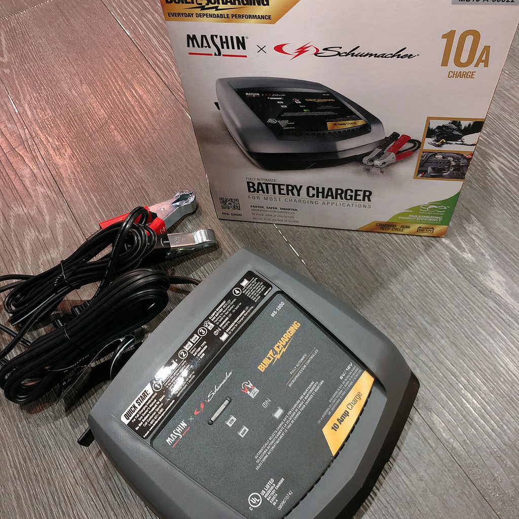 MASHIN 麻新電子 MS-1000 電瓶充電器 6V/2A 12V/10A 充電器 機車 汽車