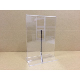 ☆Dolly生活館＊╮臺灣製T型壓克力製品A5直式展示架立牌/DM架/標價牌/目錄架/相框 3mm 20631