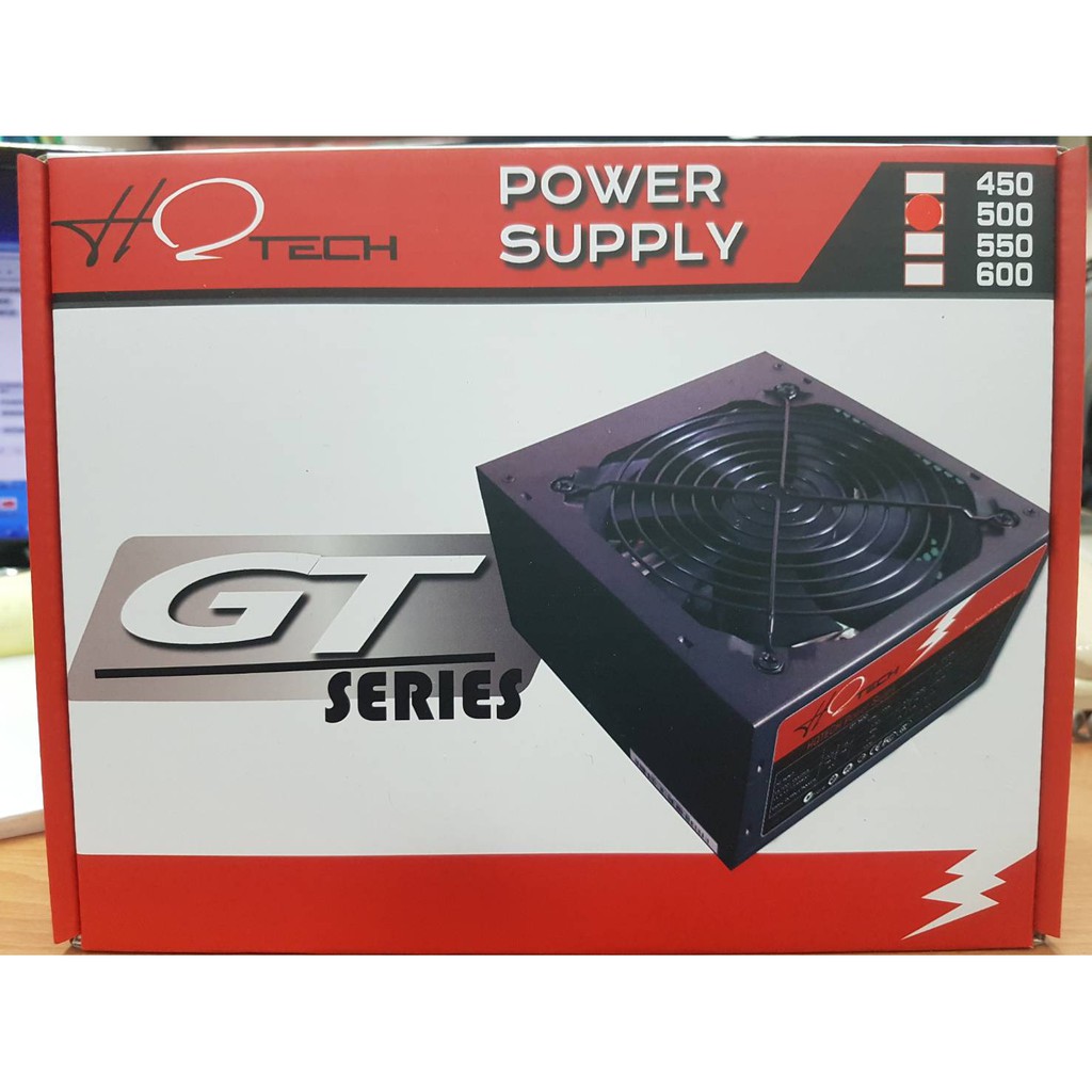 新品上市 GT500W 盒裝 500W 安規 電源供應器【足瓦-附電源線】電腦電源 POWER 一年換新