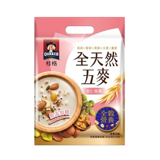 桂格全天然五麥杏仁核桃無新增糖250g克【家樂福】