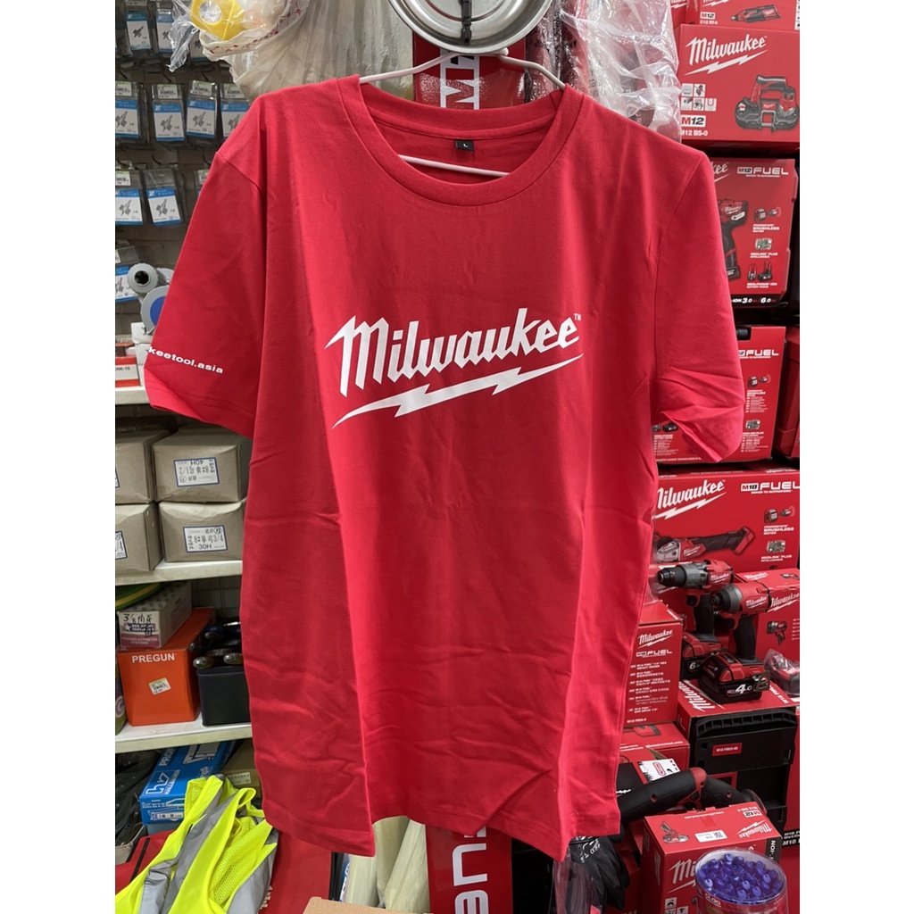 文菖五金 Milwaukee 米沃奇 美沃奇A-ST06 圓領Ｔ恤 Milwaukee T-Shirt 圓領衫 衣服