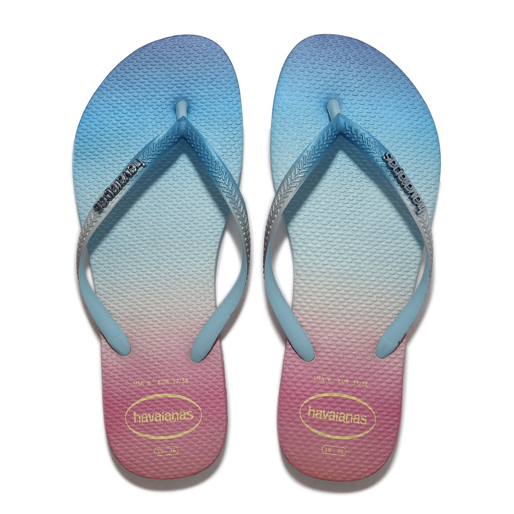 Havaianas 拖鞋 Slim Gradient Sunset 藍 粉紅 漸層 【ACS】 41469080001W