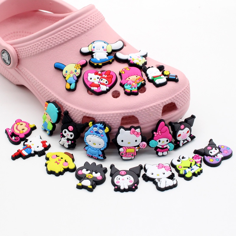 Sanrio 1pcs 鞋飾可愛的 Kulomi Hello kitty 針扣 Crocs 涼鞋 Aceessories