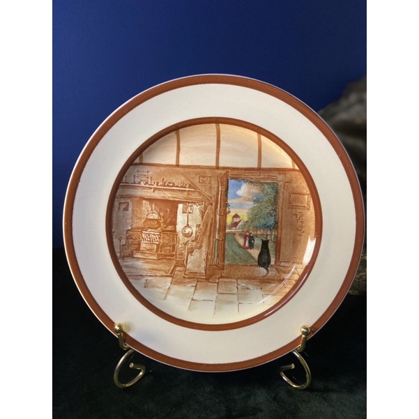 英國皇家道爾頓royal doulton 手繪陶瓷 沙拉盤 點心盤 k1