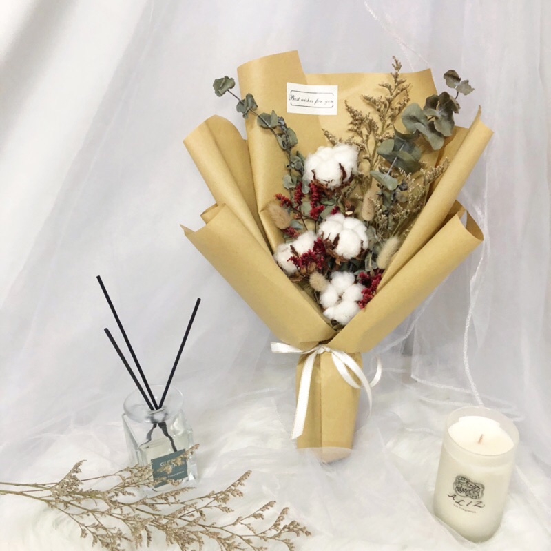 思春期的秘密 棉花花束尤加利葉 棉花 卡斯比亞