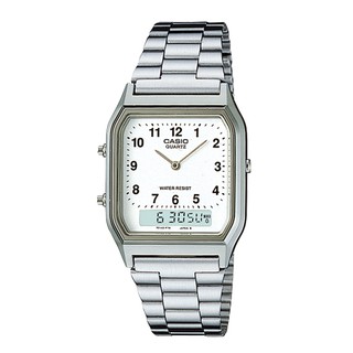 【CASIO】CASIO 卡西歐時尚錶復刻銀錶AQ-230A AQ-230A-7B 防水 台灣公司貨保固一年